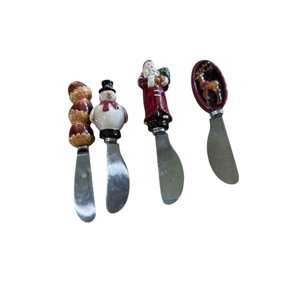 Christmas Cheese Dip Spreader 4 Piece Set